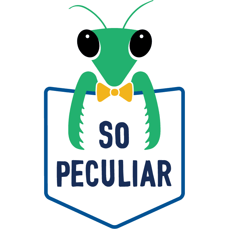 So Peculiar mantis logo